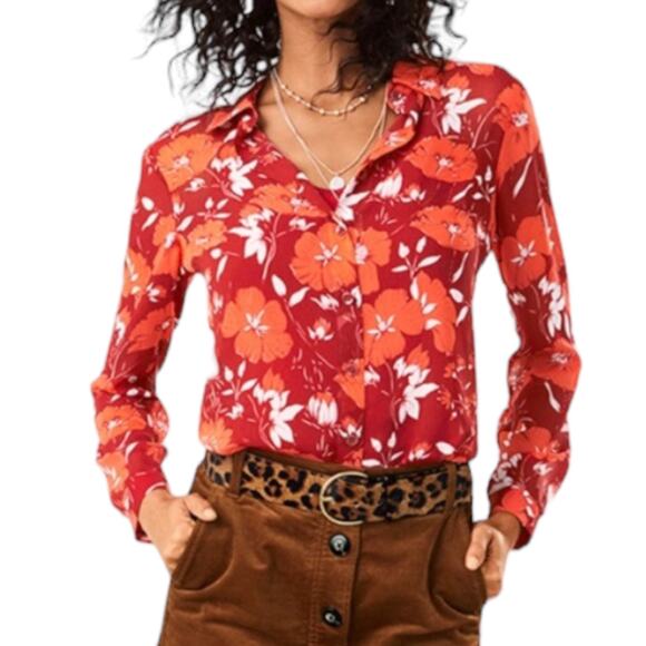 CAbi Hothouse Blouse (Style #3766) - Scarlet Flower - Medium - Picture 2 of 15